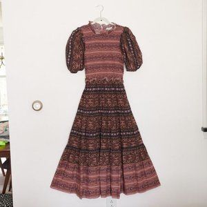 Othilia Smocked Front Midi Dress -- Size M